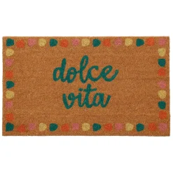 Paillasson "dolce vita" en coco vert 73x43cm - Dolce Vita