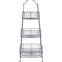 Panier 3 niveaux reserve gris en fer
