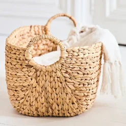 Panier caracas 40x23xh26cm en jacinthe d'eau