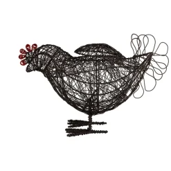 Panier coq en fer noir - Campagne