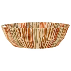 Panier en raphia et rotin multicolore d37cm - Seguia