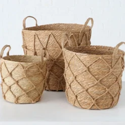 Panier en zostère naturel 31x31cm - Katunia