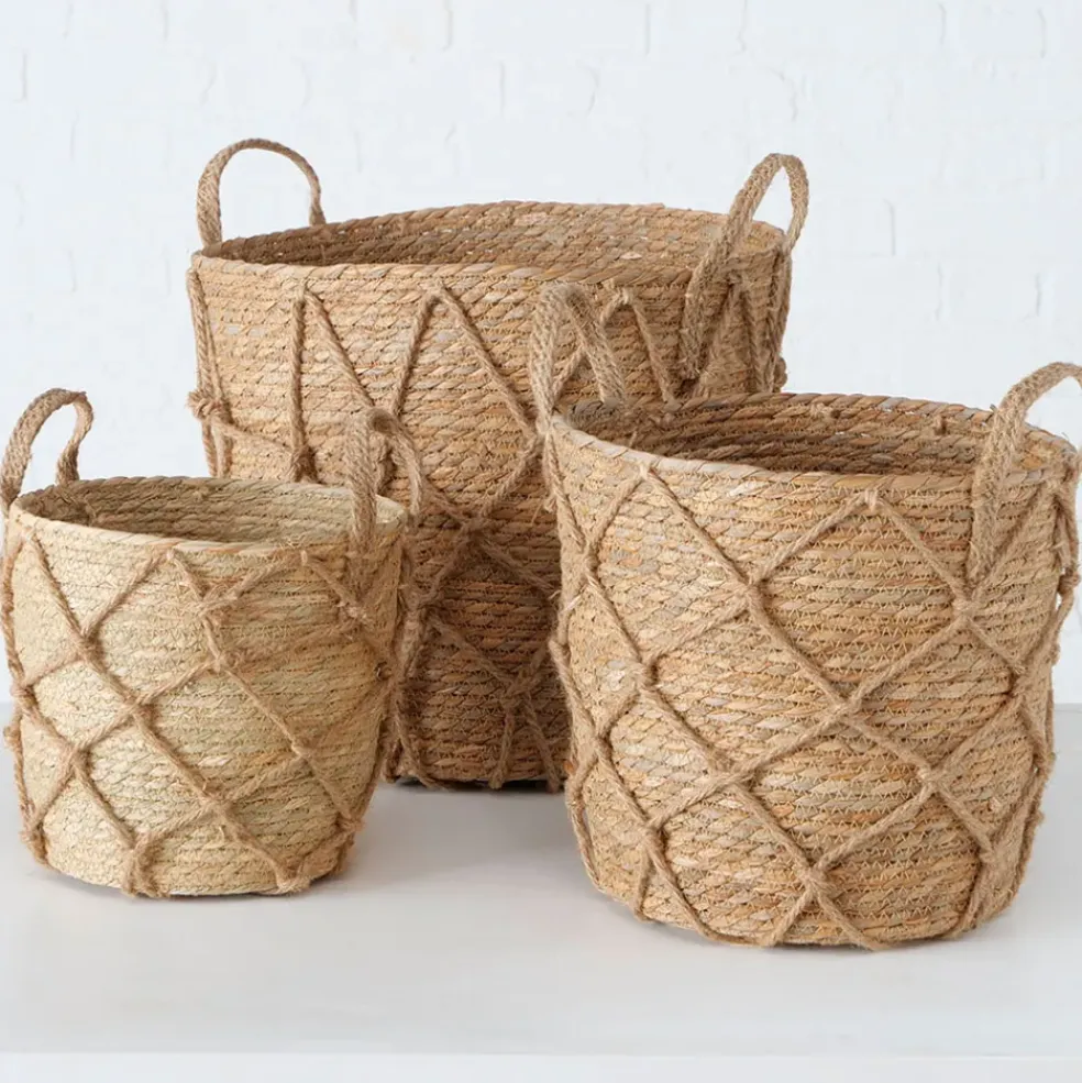 Panier en zostère naturel 43x43cm - Katunia