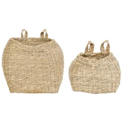 Panier mural x2 recif naturel 31x26x21 - 18x13x13cm jonc de mer