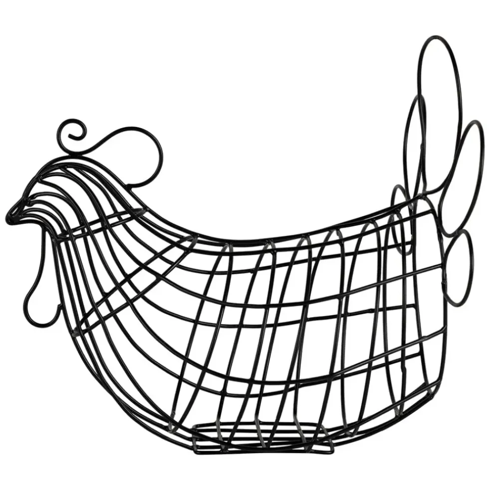 Panier poule en fer noir - Reserve