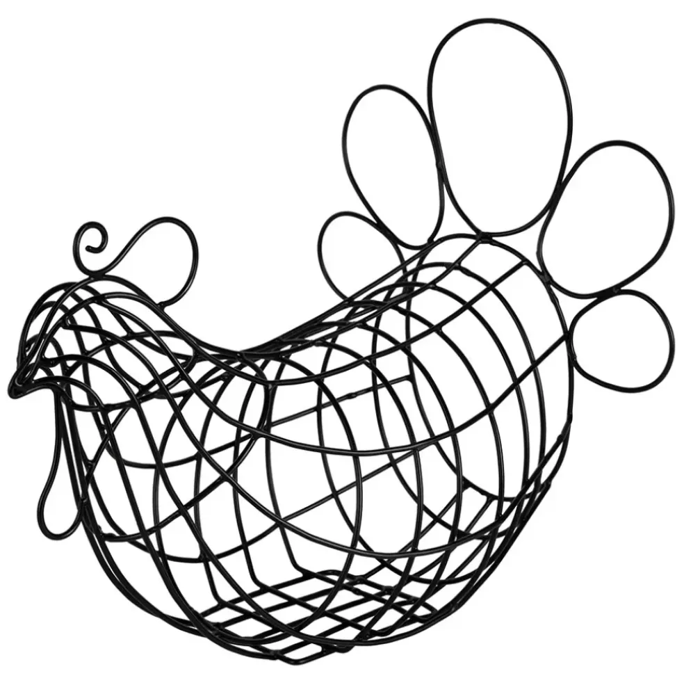 Panier poule en fer noir - Reserve