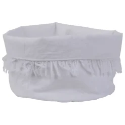 Panière à pain en coton blanc d18cm - Nalia