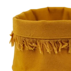 Panière à pain en coton cumin d18cm - Nalia