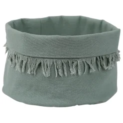 Panière à pain en coton vert d'eau d18cm - Nalia