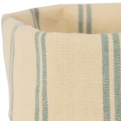 Panière à pain en coton vichy sauge d15cm - Campagne