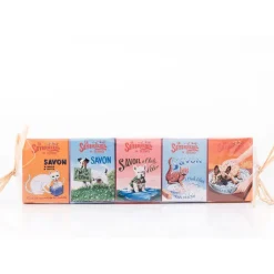 Papillotte de 5 savons 25g en etuis chat/chien