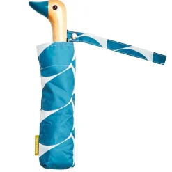 Parapluie compact manche tête de canard denim moon