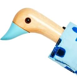 Parapluie compact manche tête de canard floral rain