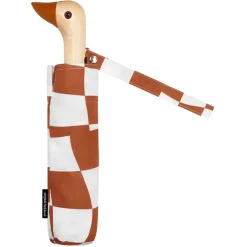 Parapluie compact manche tête de canard peanut butter checkers