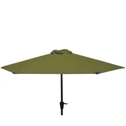 Parasol avec manivelle en coton vert d250xh200cm - Colors