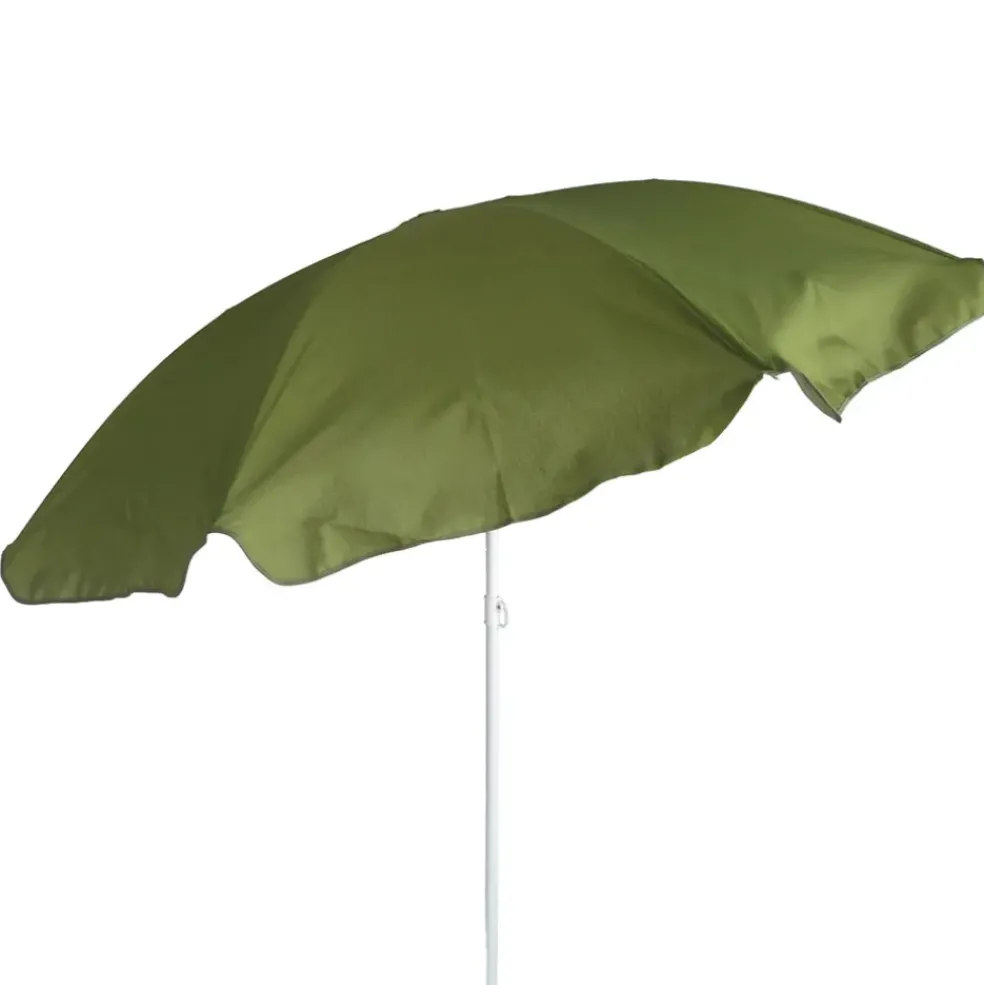 Parasol de plage en coton vert d200xh200cm - Colors