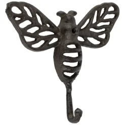 Patere abeille en fonte brun - Abeille