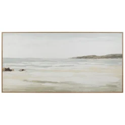 Peinture encadrée estran beige 140x70cm