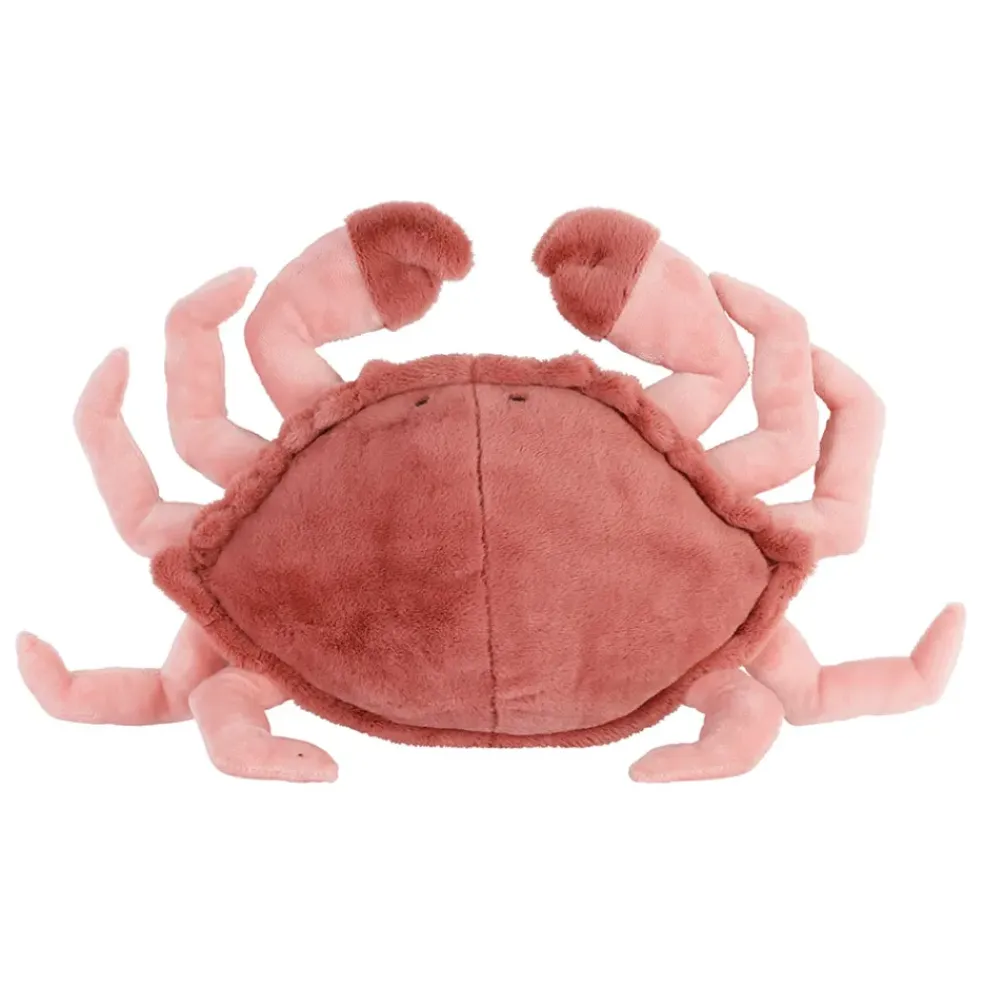 Peluche crabe en tissu corail - Eté A La Mer
