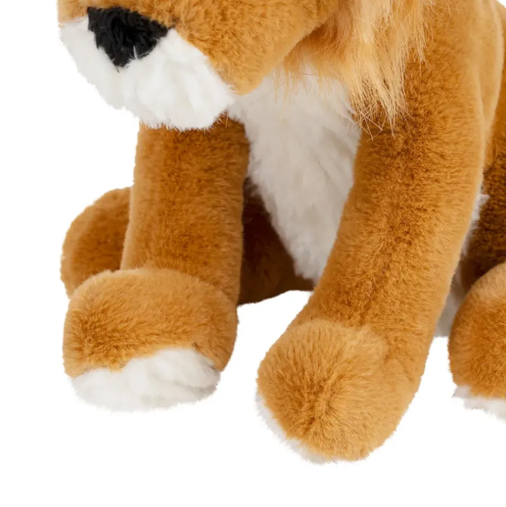 Peluche lion en tissu sable - Zawadi