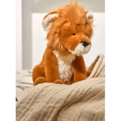 Peluche lion en tissu sable - Zawadi