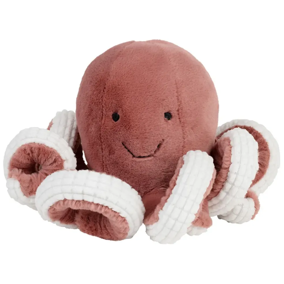 Peluche poulpe en tissu corail