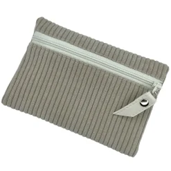 Petite pochette en velours taupe