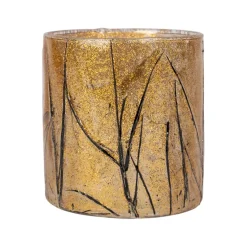 Photophore en verre doré et noir d7cm - Brindille
