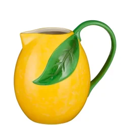 Pichet citron en grès jaune h21cm - Exotica