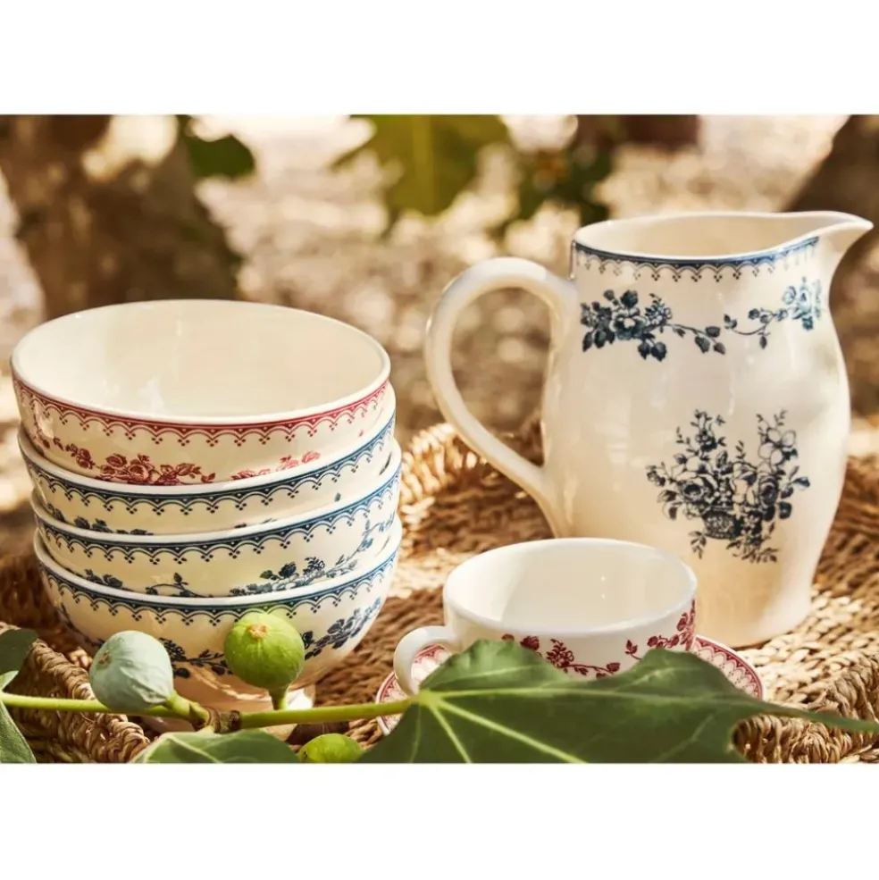 Pichet en faïence bleu ancien 1.3L - Faustine