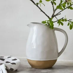 Pichet en grès blanc 1.9L - Jade