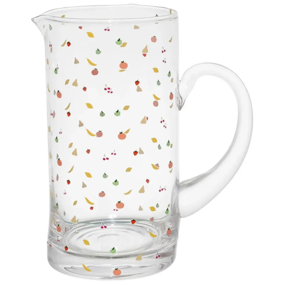 Pichet en verre multicolore 1l - Les Fruits