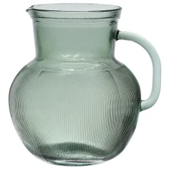 Pichet en verre recyclé sablé sauge 2.3l - Aheli