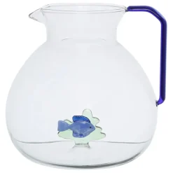 Pichet poisson en verre borosilicate bleu 1.7l - Océan