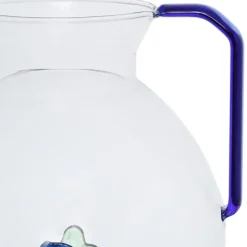 Pichet poisson en verre borosilicate bleu 1.7l - Océan