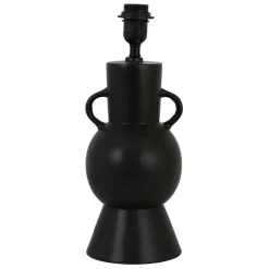 Pied de lampe arrondie en porcelaine h40cm noir - eterra