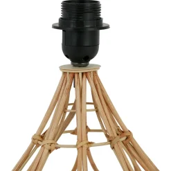 Pied de lampe rond en rotin h33cm naturel - brasil