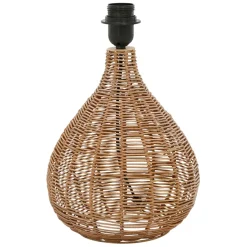 Pied lampe en rotin et fer naturel h35cm - Brasil
