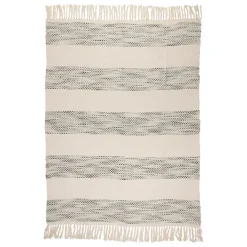 Plaid courba gris 170x130cm en coton et acrylique