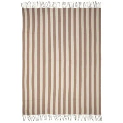Plaid en acrylique taupe 170x130cm - Somptua