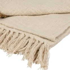 Plaid en coton ecru 170x130cm - Organic