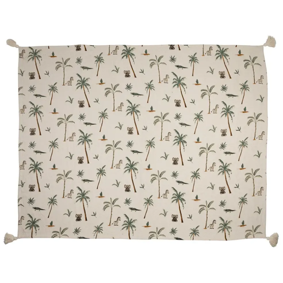 Plaid en coton multicolore 170x130cm - Zawadi