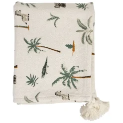 Plaid en coton multicolore 170x130cm - Zawadi