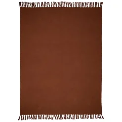 Plaid en coton terracotta 170x130cm - Allegra