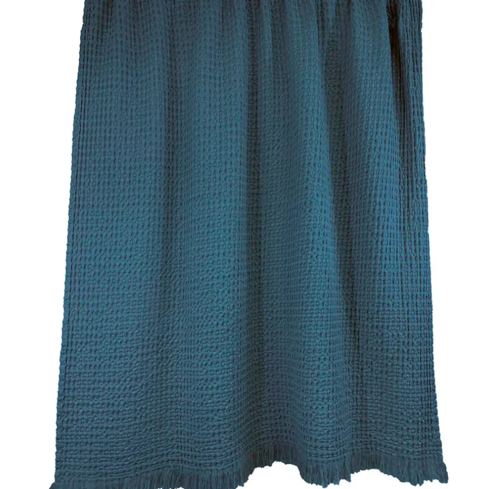 Plaid en coton turquin 200x130cm - Tempo Ii