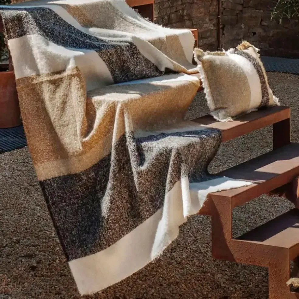 Plaid en laine gold 130x200cm - Calypso