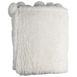 Plaid en tissu blanc 170x130cm - Songes