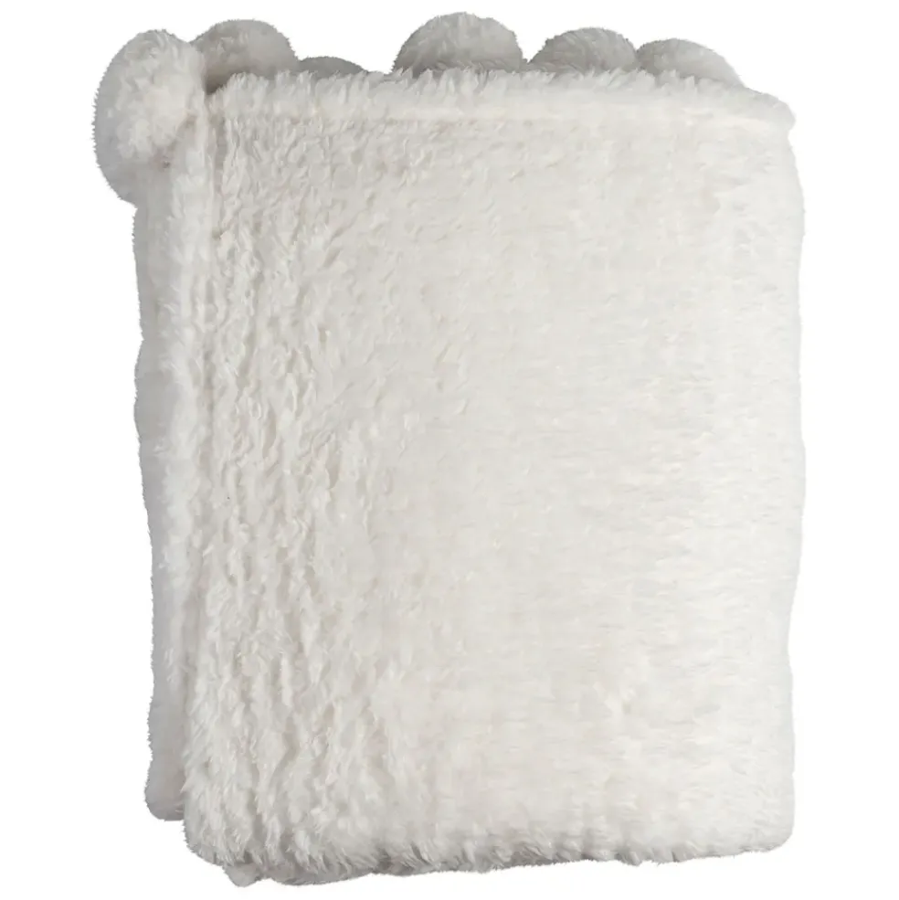 Plaid en tissu blanc 170x130cm - Songes