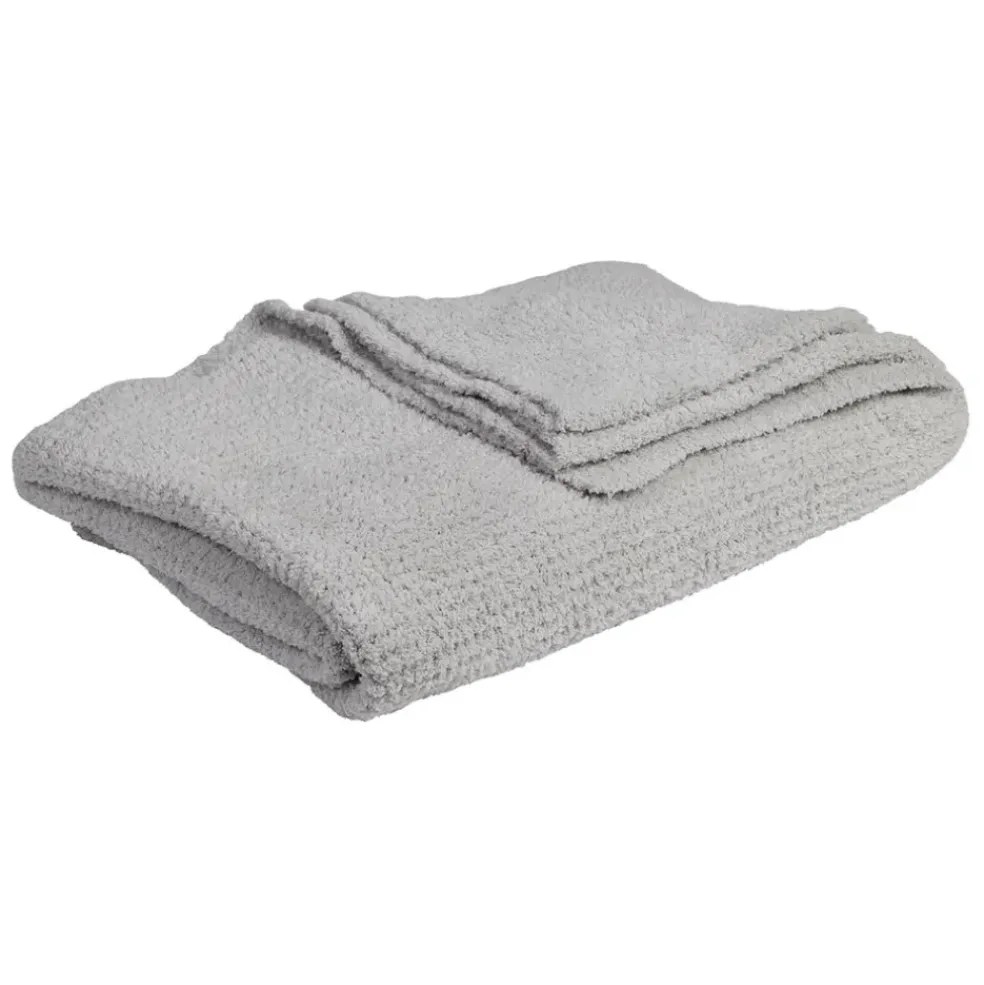 Plaid en tissu gris 170x130cm - Alysse