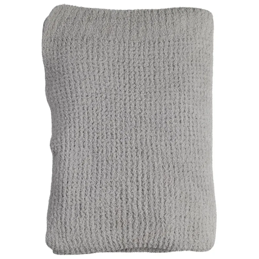 Plaid en tissu gris 170x130cm - Alysse